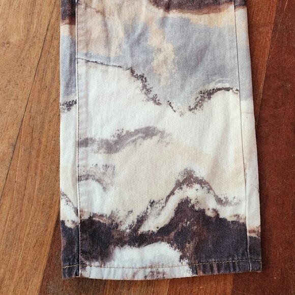 SHEIN Marble Print Wide Leg Jeans Size 6 - Picture 5 of 15